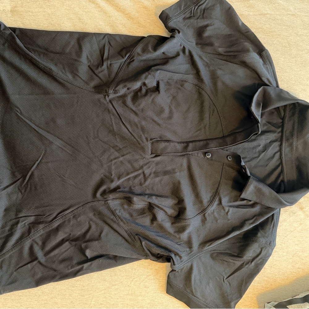 Lululemon Black Quik Dry Polo Shirt